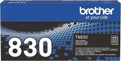 Brother Genuine TN830XL High Yield or TN830 standard Black Toner Cartridge Print - Image 1 of 4