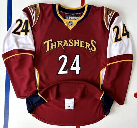 Rare Chris Chelios Atlanta Thrashers Authentic Third Alternate NHL Hockey Jersey Cover