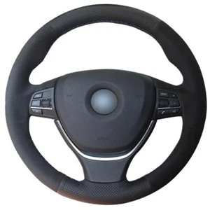 Hand-stitched Nappa Leather Suede Steering Wheel Cover for BMW F12 F13 F06 F01 - Picture 1 of 9