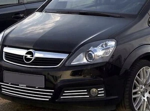 OPEL ZAFIRA B Chrom Grill Zierleisten Set für Kühlergrill + HALOGEN - Picture 1 of 5