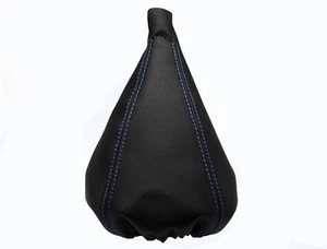 Hellblau Faden Echtleder Schaltmanschette Schaltsack Für SAAB 93 9-3 1998-2003 - Picture 1 of 1