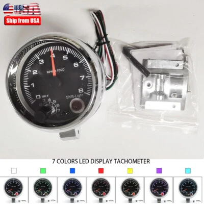 Tacômetros de substituição automotiva medidor 3,75" 12V 0-8000 RPM RPM - Imagem 1 de 4