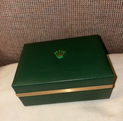 Genuine Vintage Rolex Watch Green Bufkor Presentation Display Box Pre-Owned - Image 1 of 4