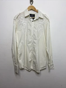 Roar Shirt Men's L Button Long Sleeve Embroidered Pearl Snap Empire Phoenix - Picture 1 of 8