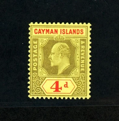 [CAYMAN ISLANDS] 1908 4d SG 29 / SC 25 (MNH) - Image 1 of 2
