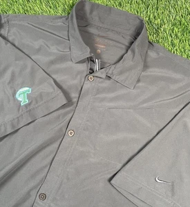 Tulane Nike Dri Fit Performance Button Down Shirt Herren L Green Wave Kurzarm - Bild 1 von 16