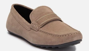 Calvin Klein Men's Oliver Taupe Suede Loafer Shoes 8.5 M NEW - Picture 1 of 6