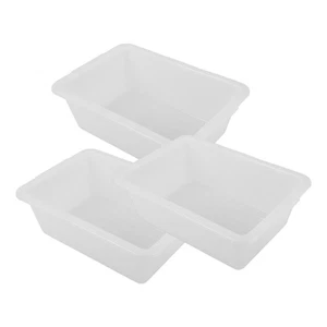 3 Pcs Storage Box Dish Bucket for Washing Dishes Commercial Bus Tub - Picture 1 of 12