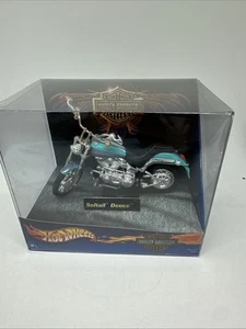 HOT WHEELS Harley Davidson SOFTAIL DEUCE 1:18 Diecast Motorcycle MATTEL 2001 NEW - Picture 1 of 4