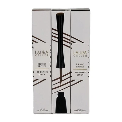 3~Delineador Laura Geller Bravo Brows Boosting marrón medio y oscuro 0,08 oz/2,5 ml~NUEVO Foto 1 de 4