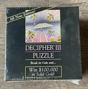 NEW Vintage 1987 Decipher III Gold Jigsaw Puzzle No. 36 - Original Price Sticker - Picture 1 of 5