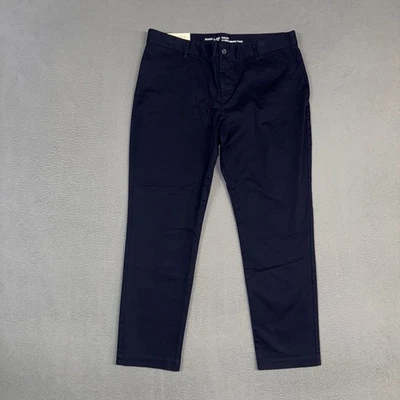 Pantalones Khakis By Gap para mujer 10 azul marino ajustados ciudad mezcla de algodón sarga nuevos con etiquetas nuevos Foto 1 de 4