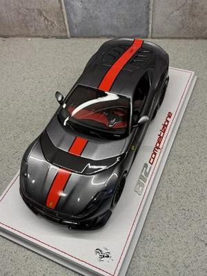 BBR 1:18 Ferrari 812 Competizione in Grigio Silverstone / Red Stripe.  Rare! - Image 1 of 4