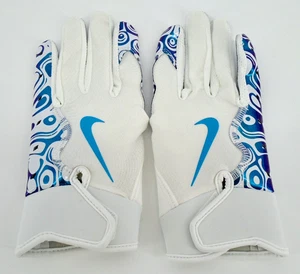 Guantes de fútbol Nike Vapor Jet 8.0 juveniles medianos blancos/lt azul furia - Imagen 1 de 6