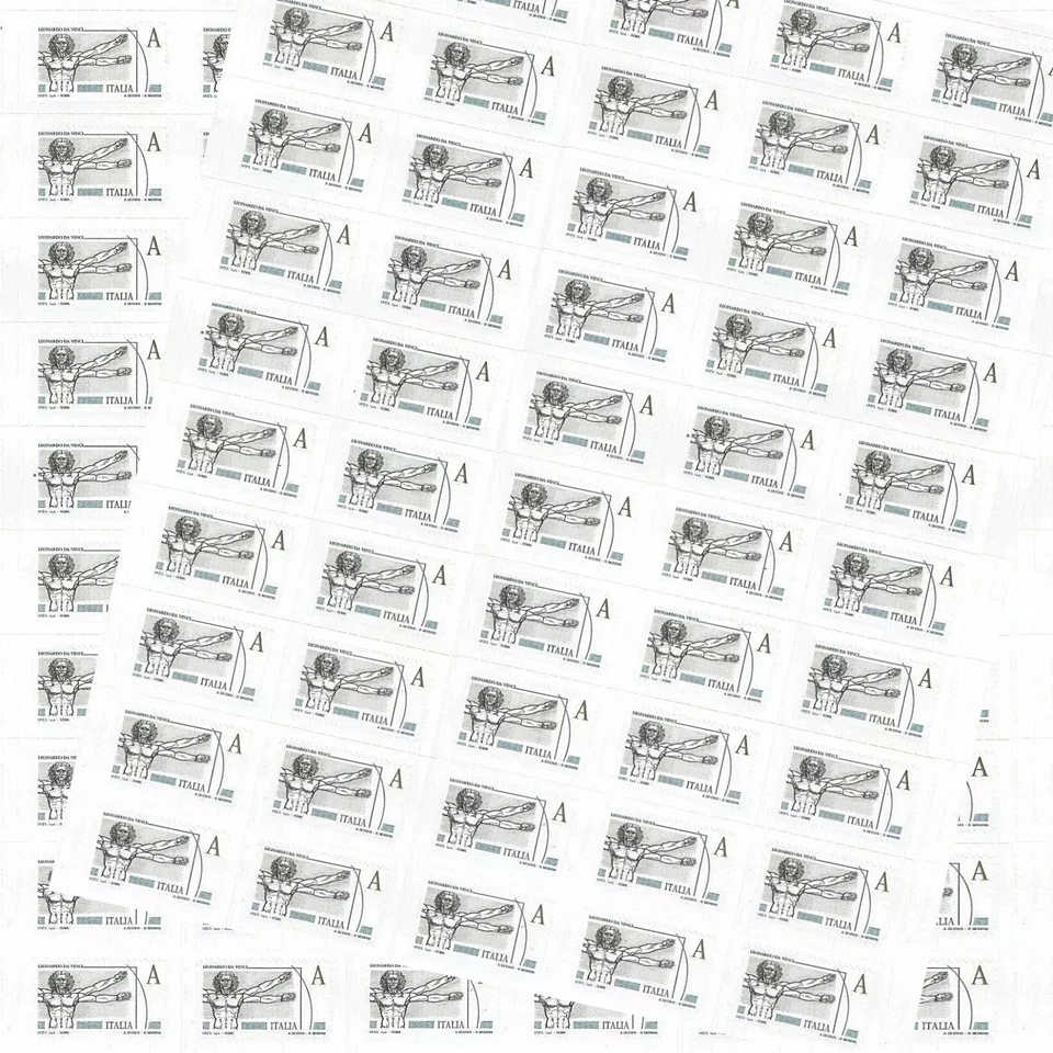 ITALIA FRANCOBOLLI IN EURO DA 3 euro A - 2 fogli da 50 Francobolli Repubblica Foto 1 de 1