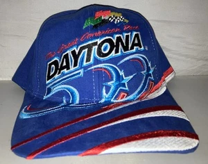 Vtg 2001 Daytona 500 Snapback Hat Cap Nascar Racing All Over Print Big Logo - Picture 1 of 2