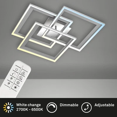 Deckenleuchte Briloner Frame LED 45W 56CM Deckenlampe CCT Dimmbar Fernbedienung  - Bild 1 von 4