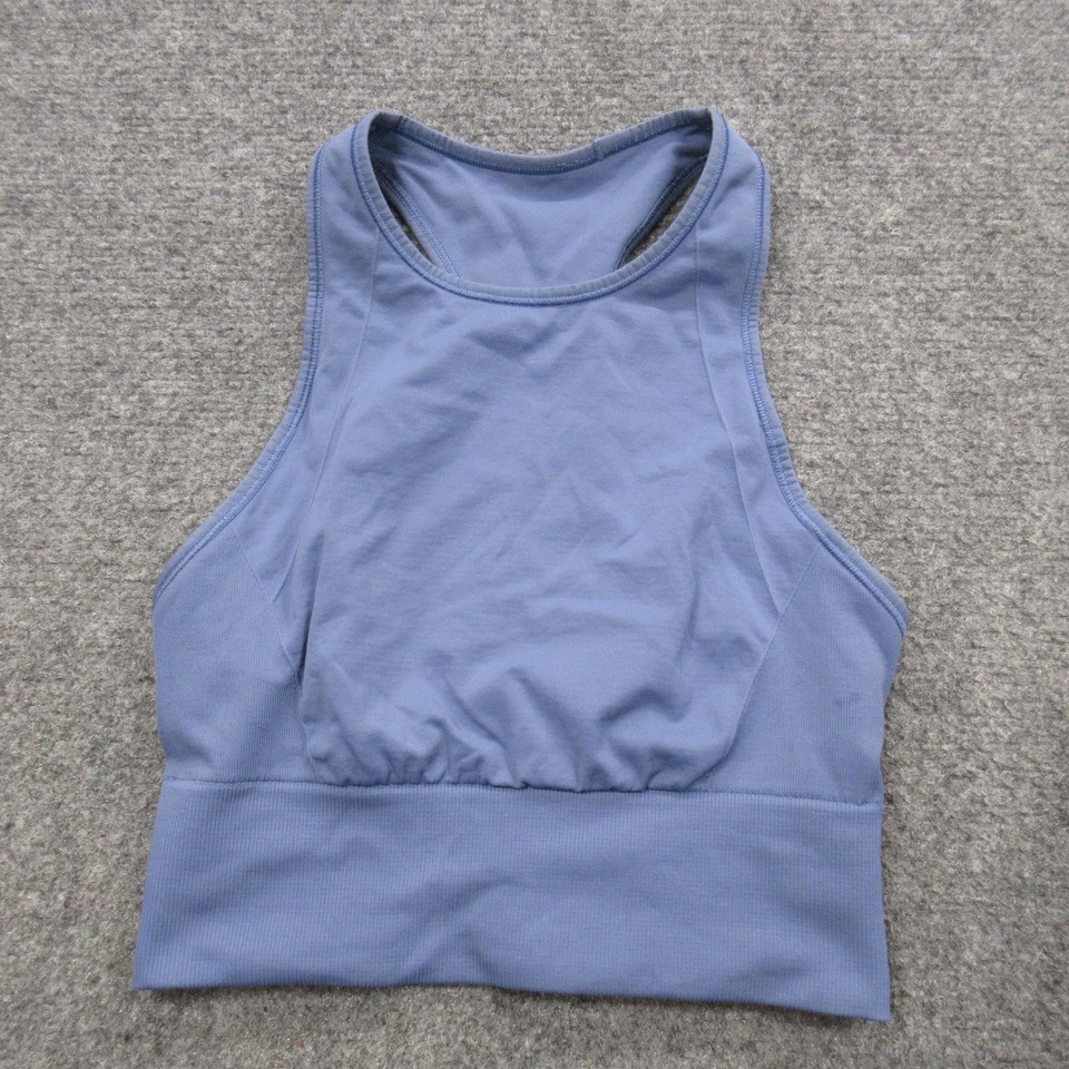 Lululemon Energy Bra Long Line Womens 4 Blue Racerback Sports Bra Yoga Athletic - Image 1 of 4