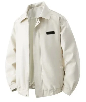 Chaqueta de cuero icónica para hombre Chaqueta de bombardero americana negra Tallas grandes 2XL a 6XL Foto 1 de 3