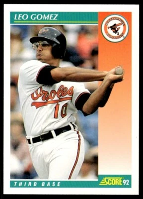 1992 Score Baseball Card Leo Gomez Baltimore Orioles #240 - Image 1 of 2
