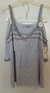 Adrienne Vittadini 94% polyester,6% spandex "Dapple Gray" geometric sleep set 2X - Picture 1 of 8