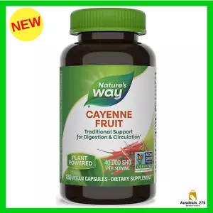 Cayenne Pepper 40,000 SHU Potency Non-GMO Gluten Free Vegetarian Capsules 180 Ct - Picture 1 of 10