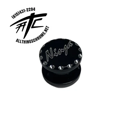TAPÓN DE ESCAPE NINJA GRABADO CORTE DIAMANTE NEGRO 12-24 KAWASAKI NINJA ZX-14R Foto 1 de 4