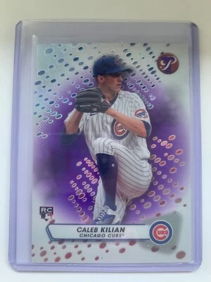 2023 Topps Pristine Caleb Kilian Purple #D /99 Chicago Cubs RC #140 - Image 1 of 2