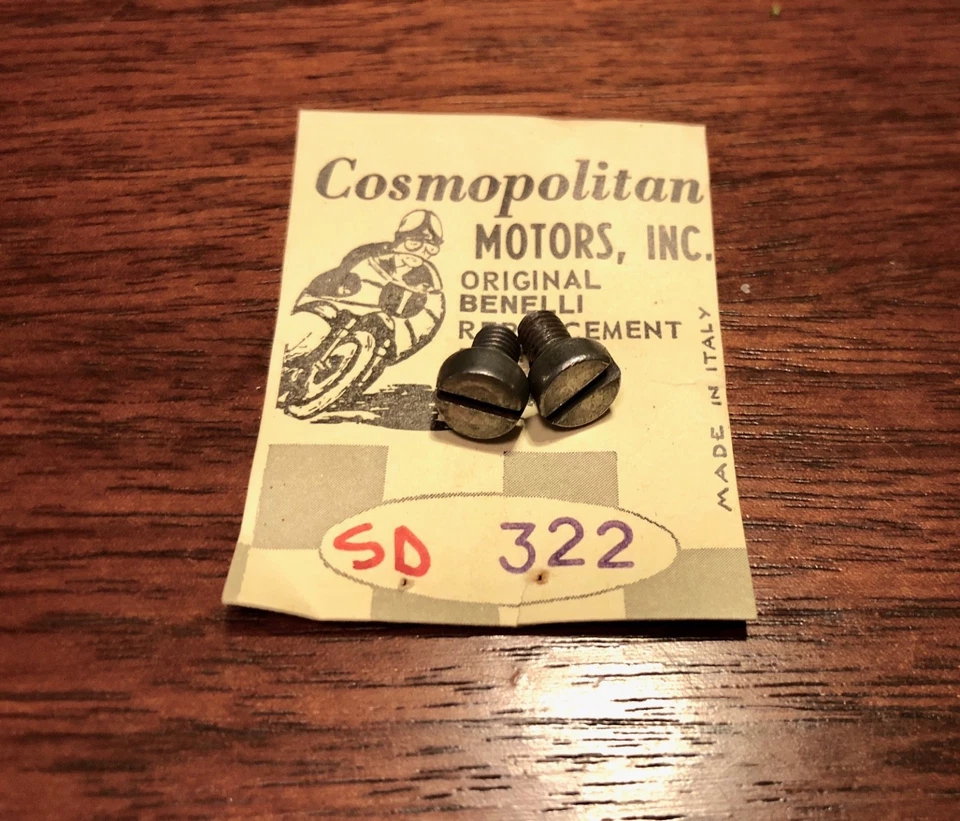 JUEGO DE TORNILLOS TAPA TUBO HORQUILLA (2) PARA BENELLI MOTOBI 125 200 250 SPRITE + BARRACUDA Foto 1 de 1