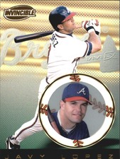 1999 Pacific Invincible Atlanta Braves Baseball Card #16 Javy Lopez