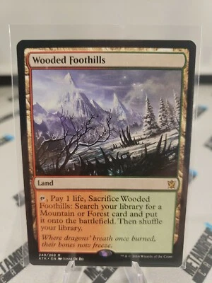 WOODED FOOTHILLS Khans of Tarkir Magic the Gathering - Near Mint condition. - Image 1 of 2