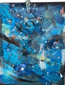 Abstract Original Art Print Reproduction Caroline Grace Studio 8x10 matted - Picture 1 of 4