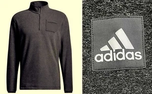 Adidas Golf men's $70 Chest Pocket 1/4 zip fleece shirt Gray size XL - Picture 1 of 3