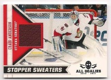Craig Anderson 10-11 Panini All Goalies Stopper Sweaters Game Worn Jersey