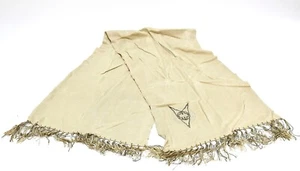 VINTAGE 1940ER SCHAL MIT STICKEREI UND QUASTEN - Bild 1 von 4