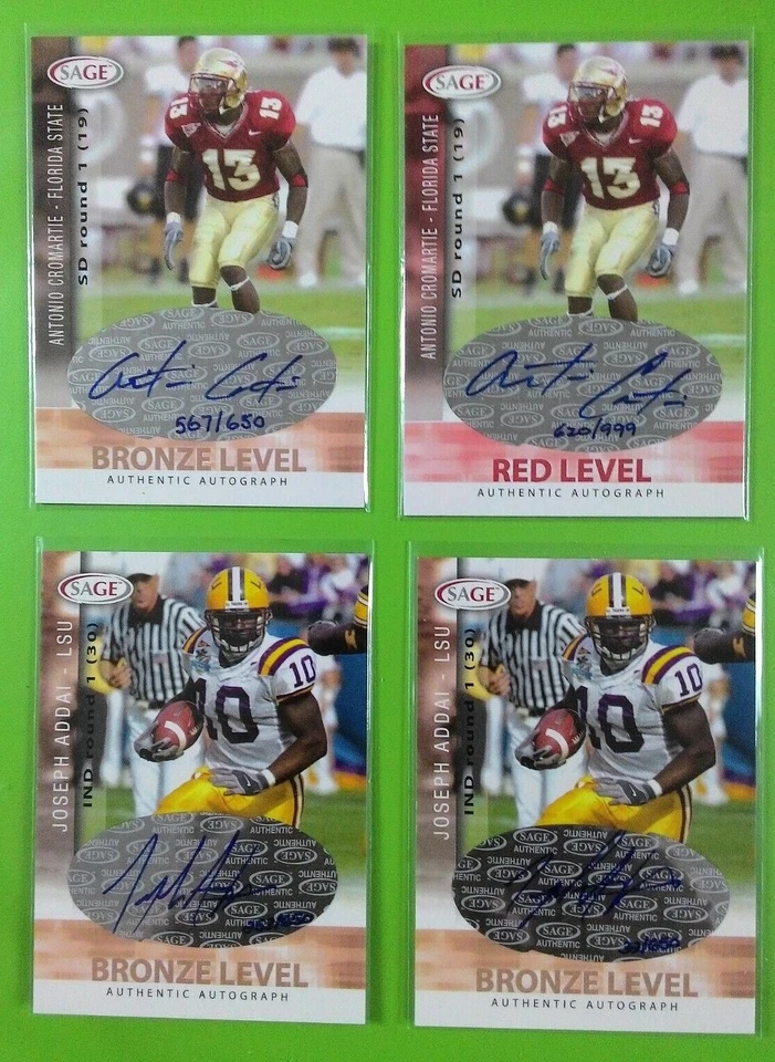 COLLEGE UNIFORM VARIATION LISTING DECENT GOOD PLAYERS NCAA FOOTBALL AUTOGRAPH RC - Image 1 of 1