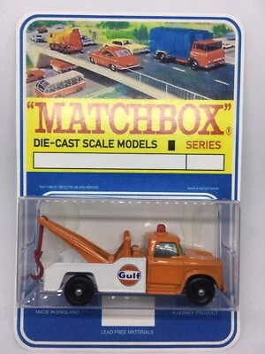 Vintage Lesney Matchbox 13 Custom Gulf Wreck Truck In Blister Pack. - Image 1 of 4