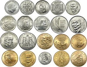 Sammlung Frankreich KONVOLUT Set 20 Gedenkmünzen 1 2 5 10 Francs 1982-1998 - LOT - Bild 1 von 2