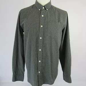 Volcom Men's Dress Shirt Size Medium Classic Fit Gray Checked Button-Down - Picture 1 of 13