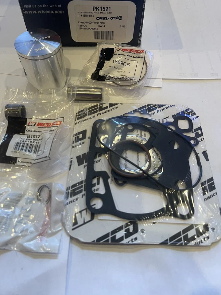 Wiseco Suzuki RM80 91-01 Piston Top End Kit PK1521 Clear.0020 .051mm Foto 1 de 1