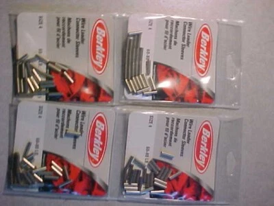 4 paquetes de 25 manguitos de conector Berkley Wire Leader tamaño 4 60-80 lb. 100 TOTAL Foto 1 de 3