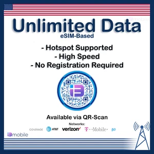 [1GB-15 Days] USA DATA eSIM United States (AT&T/Verizon/T-Mobile) - Picture 1 of 3