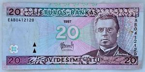 Litauen / Lithuania 1997, 20 LITU Banknote Circulated P60 - Bild 1 von 3