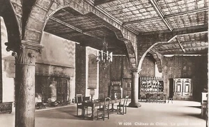 Chateau de Chillon La Grande Cuisina / The Great Kitchen - Unused B&W Postcard - Picture 1 of 2