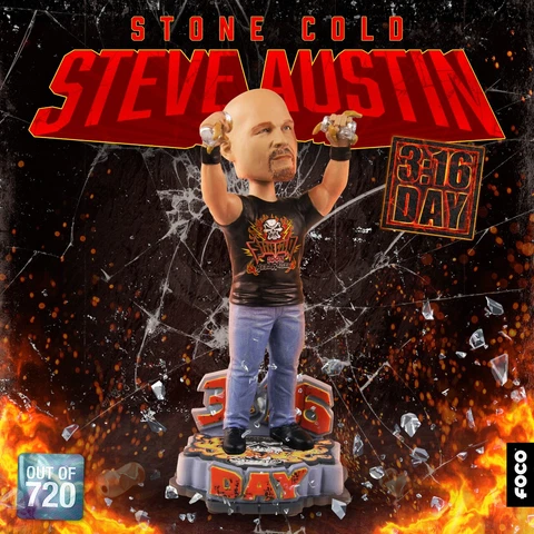 STONE COLD STEVE AUSTIN Wrestling WWE WWF 3:16 Beer Bash Day Bobblehead NIB! Cover