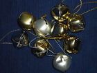 Jingle Bells Christmas Ornaments Gold & Silver Lot Of 9