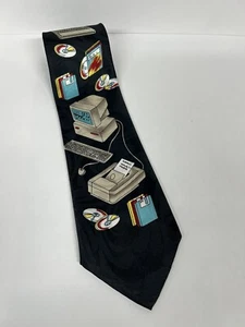 Corbata de Colección Renacimiento Para Hombres 100% Poliéster Computadora Nerd Multicolor Usada en Excelente Condición - Imagen 1 de 7