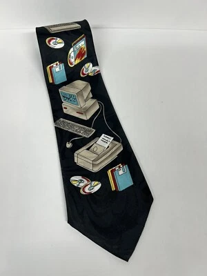 Corbata de Colección Renacimiento Para Hombres 100% Poliéster Computadora Nerd Multicolor Usada en Excelente Condición Foto 1 de 4