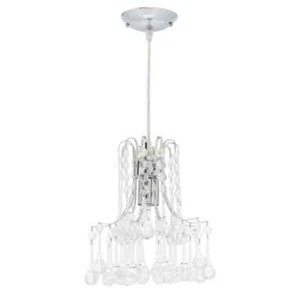Inverleigh 1-Light Chrome Mini Pendant with Clear Acrylic Accents - Picture 1 of 7