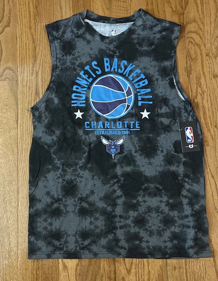 Camisa masculina UNK ULTRA Game Charlotte Hornets basquete sem mangas nova com etiquetas média - Imagem 1 de 1